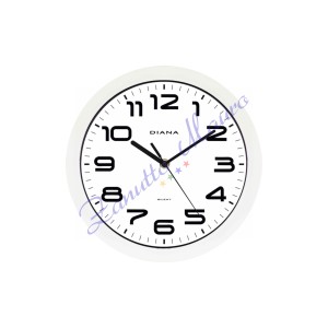 Orologio da parete Diana 111009 colore bianco diametro cm 25,50