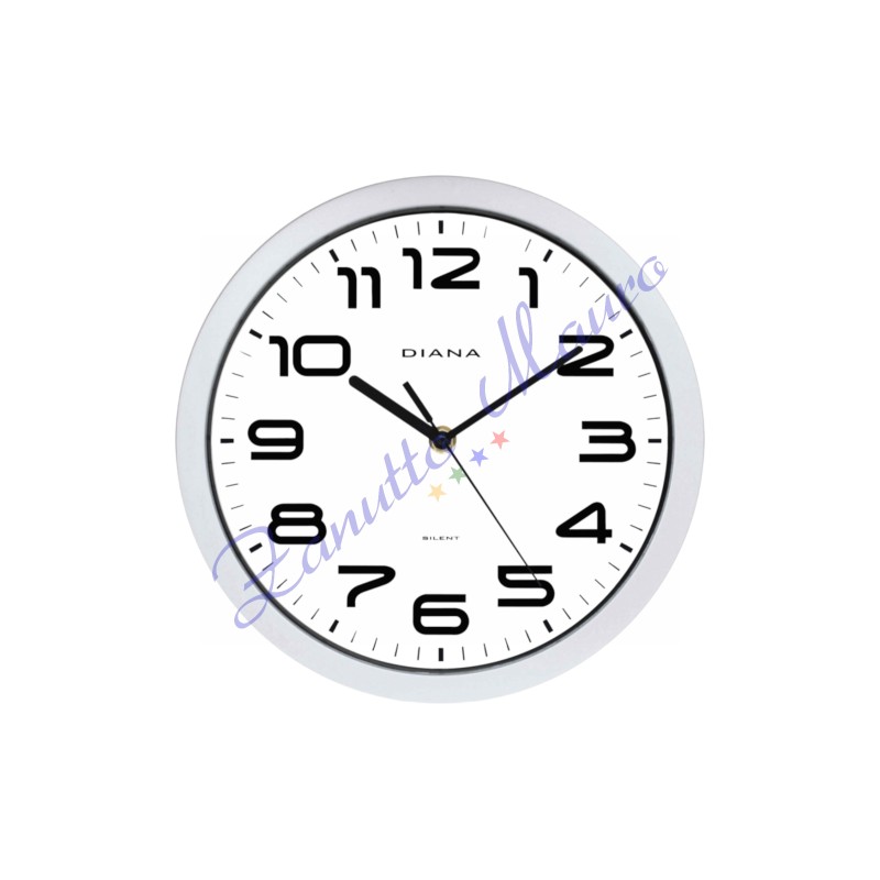 Orologio da parete Diana 111009 colore grigio chiaro diametro cm 25,50