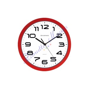 Orologio da parete Diana 111009 colore rosso diametro cm 25,50