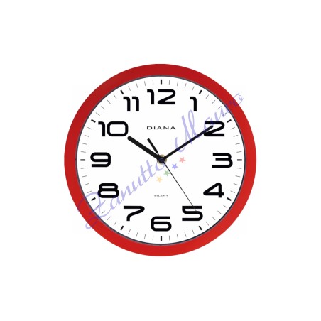 Orologio da parete Diana 111009 colore rosso diametro cm 25,50