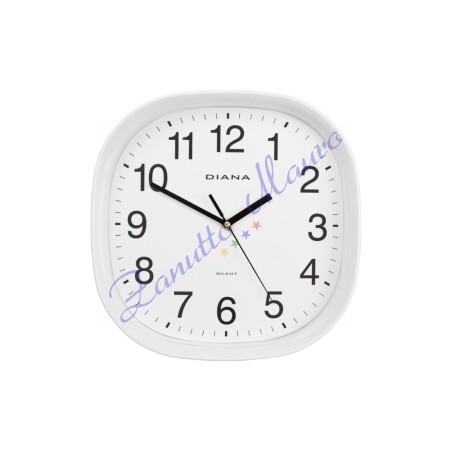 Orologio da parete Diana 111025 colore bianco cm 28x28