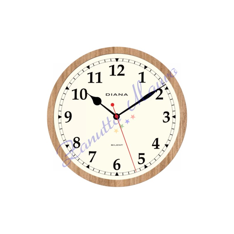 Orologio da parete Diana 111079 colore marrone gold diametro cm 30,50