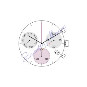 Movimento Ronda Z60 multifunzione con calendario al 4