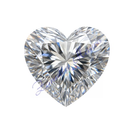Moissanite taglio a cuore mm 7,5x7,5 peso ct 1,5 circa GRA VVS1 D color