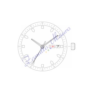 Movimento Miyota 8205 day/date al 3 automatico