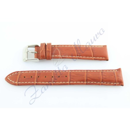 Cinturino Alfa CTK cucito JP013 marrone gold ansa 20