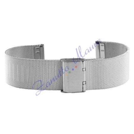 Bracciale Mesh grana fine con scorrevole in acciaio ansa 12