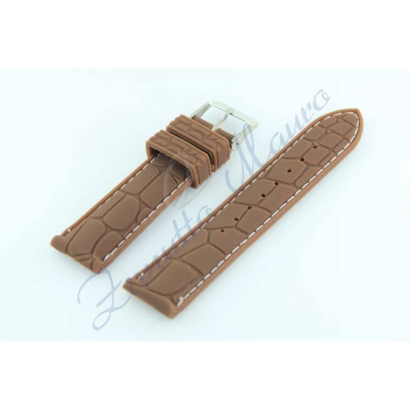 Cinturino silicone stampa cocco QJ0544 c offee cucittura bianca ansa 20