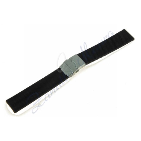 Cinturino gomma QJ0474 nero ansa 22