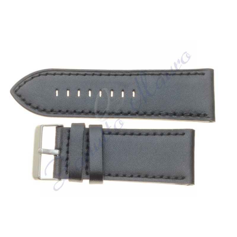 Cinturino JP075 cuoio cucito nero ansa 30