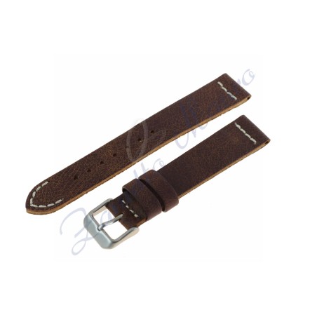 Cinturino tranciato Vintage JP014 marron e ansa 18