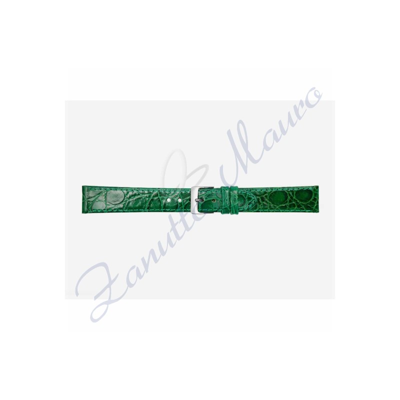 Cinturino 581 stampa malindi piatto ansa mm 12x10 colore verde scuro