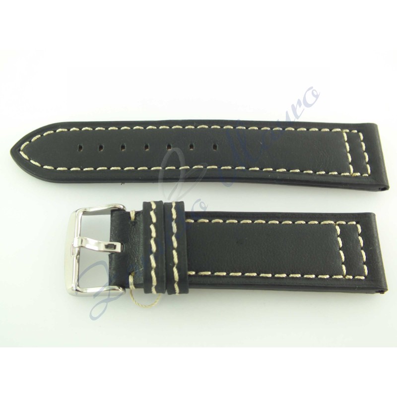 Cinturino pelle tranciato JP034 nero ans a 24