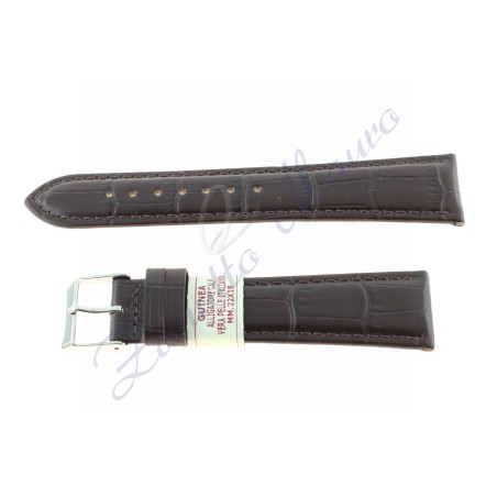 Cinturino Guinea Alligatore calf 469 testa di moro ansa 22x18