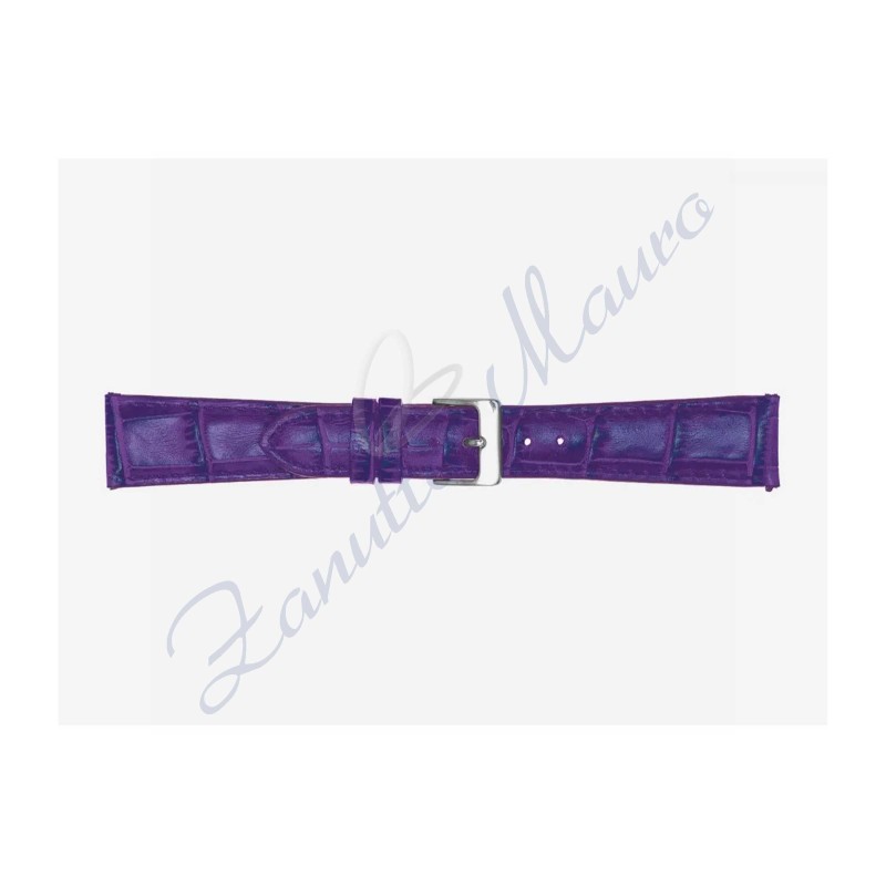 Cinturino stampa cocco 454 ansa 16 colore viola scuro