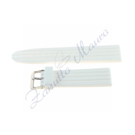 Cinturino in gomma bianca J223 ansa mm 24 soft touch