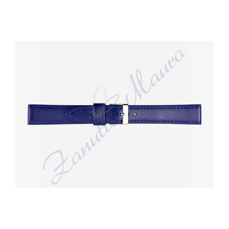 Cinturino 694 in pelle semiribordato 12x10 colore blu medio