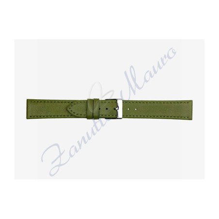 Cinturino 694 in pelle semiribordato 16x14 colore verde oliva