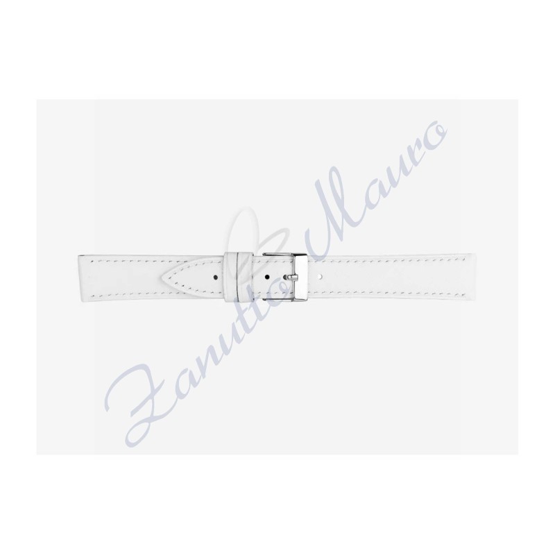 Cinturino 597 in pelle stampa saffiano 20x16 colore bianco