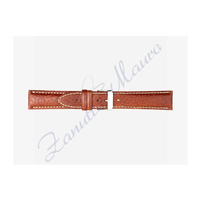 Cinturino 421 in pelle stampa toro 22x18 colore marrone gold