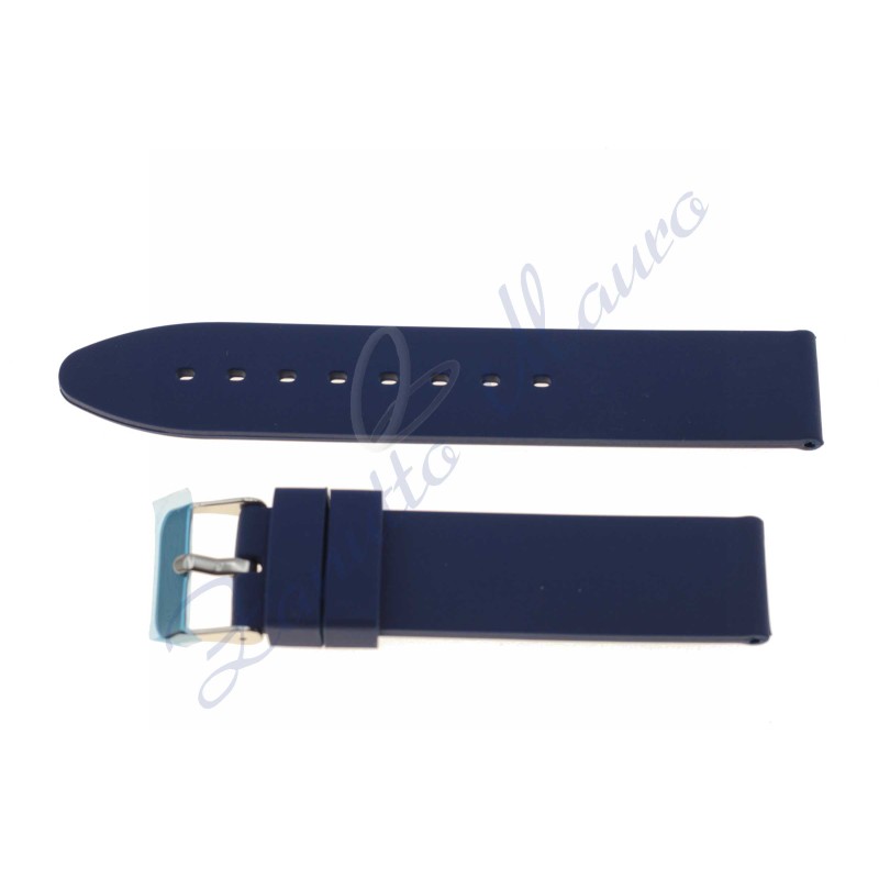 Cinturino in gomma S/046 ansa mm 22 blu