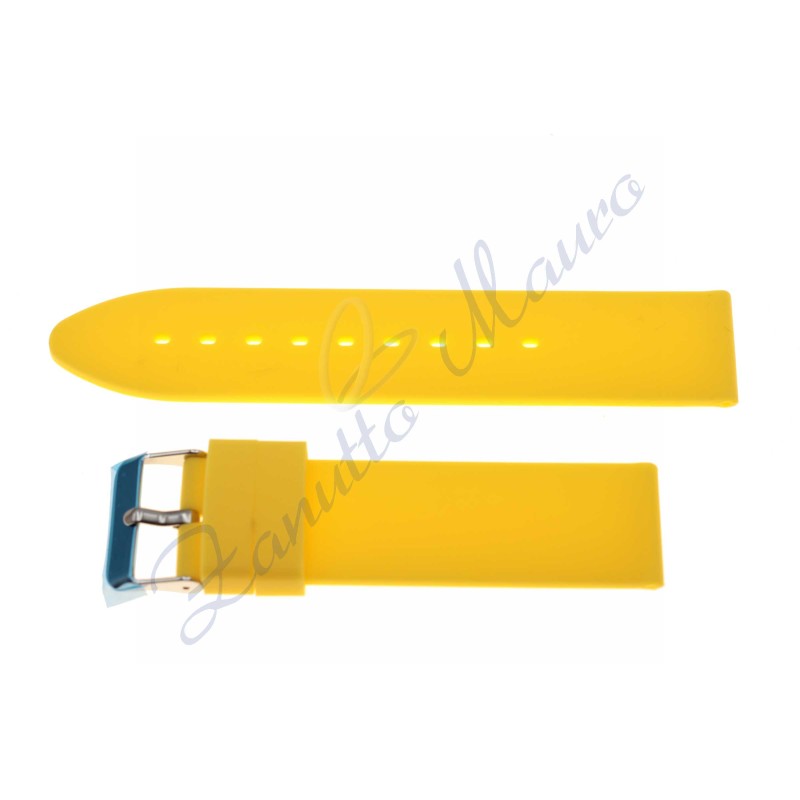 Cinturino in gomma S/046 ansa mm 22 giallo