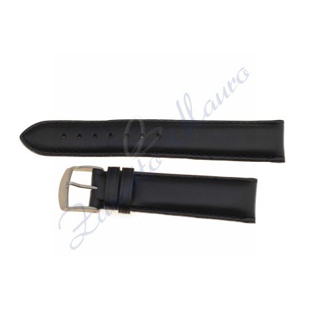 Cinturino in pelle inbottita colore nero ansa mm 20
