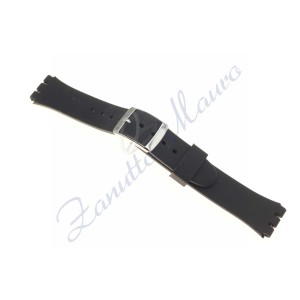 Cinturino in silicone soft touch 255 per Swatch mm 17 colore nero