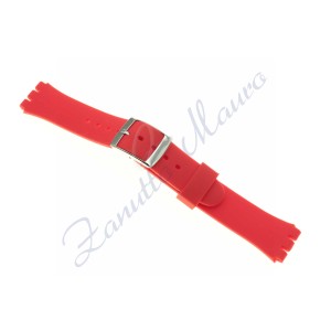 Cinturino in silicone soft touch 255 per Swatch mm 17 colore rosso