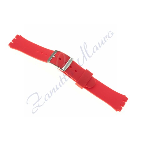 Cinturino in silicone soft touch 255 per Swatch mm 17 colore rosso