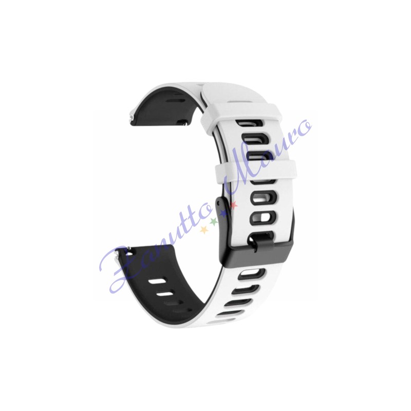 Cinturino J235 silicone soft touch con easy pin mm 20 bianco e nero