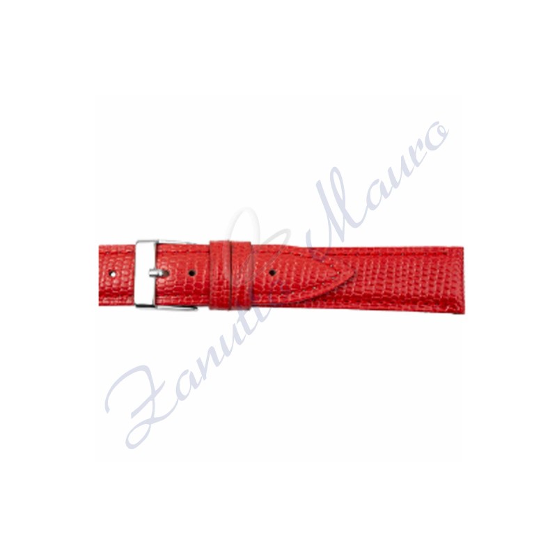 Cinturino 692 in pelle stampa lucertola iguana 20x16 colore rosso