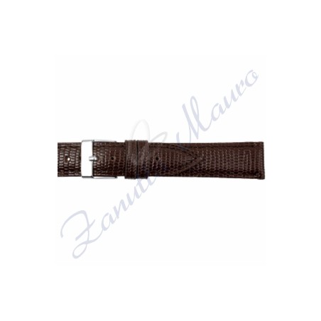 Cinturino 692 in pelle stampa lucertola iguana20x16 colore testa di moro