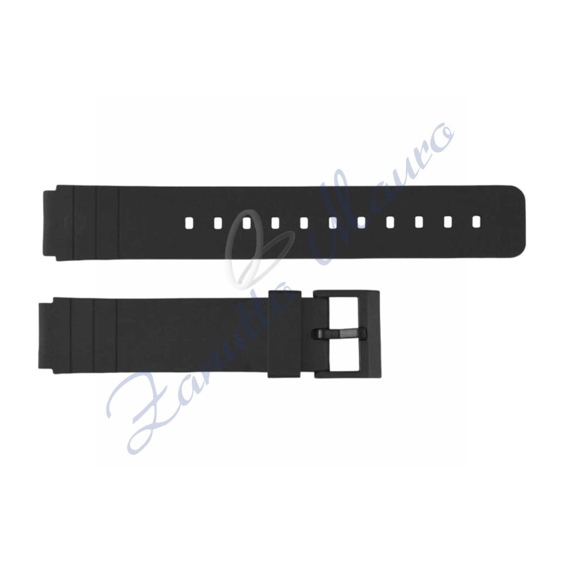 Cinturino in gomma tipo Casio 6205 con fibbia in plastica ansa mm 16