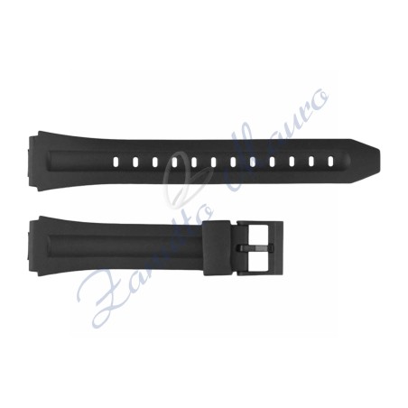Cinturino in gomma tipo Casio 3107 con fibbia in plastica ansa mm 18