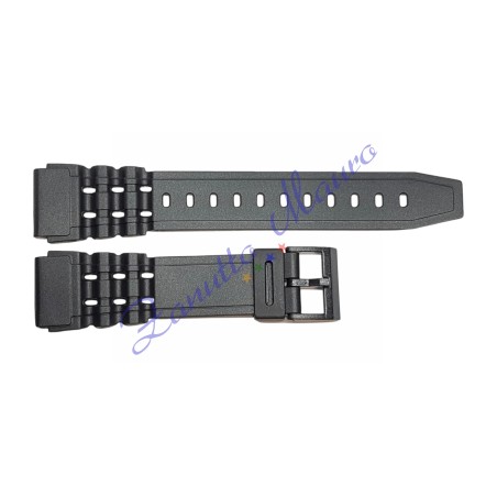 Cinturino in gomma tipo Casio 1817 con fibbia in plastica ansa mm 20
