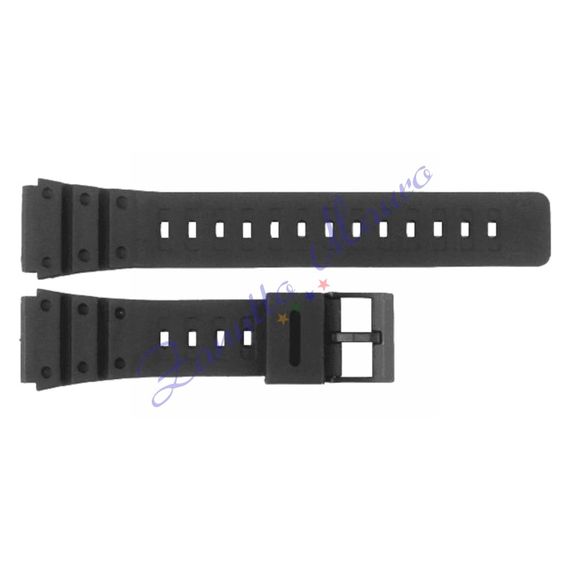Cinturino in gomma tipo Casio 127F1-72 con fibbia in plastica ansa mm 20