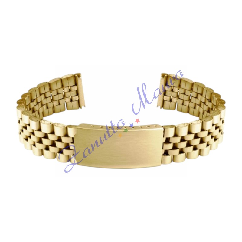Bracciale GD7030 in acciaio dorato ansa mm 12