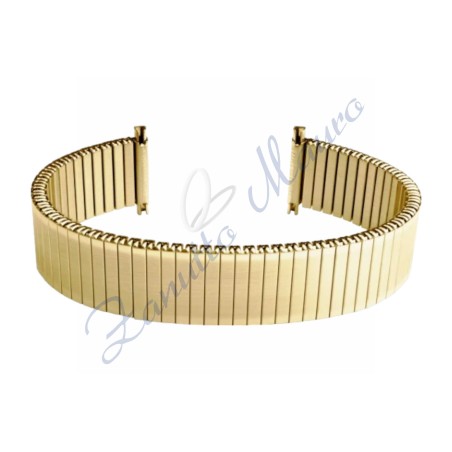 Bracciale elastico 6050 in acciaio dorato ansa a pompa mm 16/22