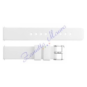 Cinturino JD417 in silicone bianco mm 12 fibbia in acciaio