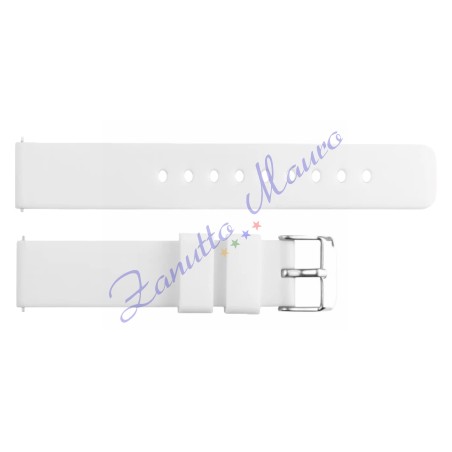 Cinturino JD417 in silicone bianco mm 12 fibbia in acciaio