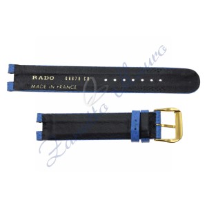 Cinturino Rado 08678 blu lunghezza dei 2 pezzi  cm 11,5/7,5 ansa mm16