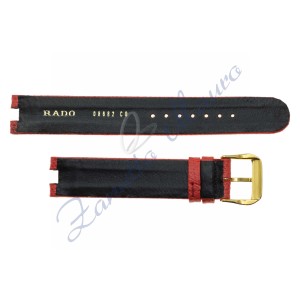 Cinturino Rado 08682 rosso lunghezza dei 2 pezzi  cm 11,5/7,5 ansa mm16