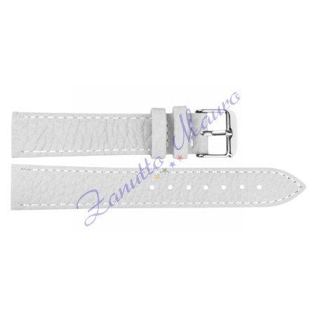 Cinturino stampa toro 208 imbottito colore bianco ansa mm 18