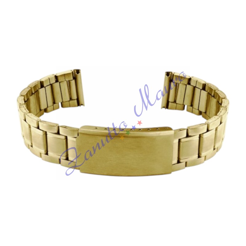 Bracciale GD7015 in acciaio dorato ansa mm 16