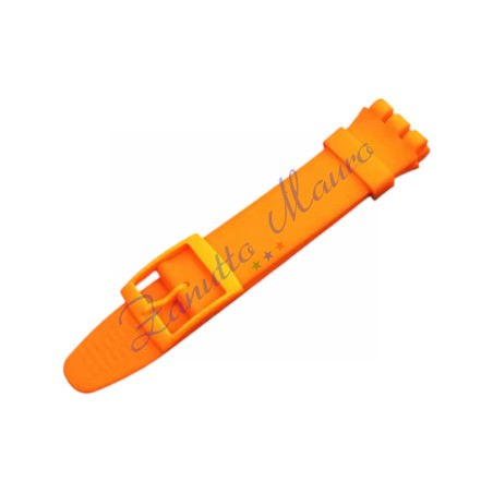 Cinturino in silicone per Swatch ansa mm 17 colore arancione