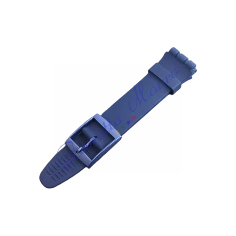 Cinturino in silicone per Swatch ansa mm 19 colore blu navy