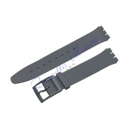Cinturino in silicone per Swatch ansa mm 16 colore grigio
