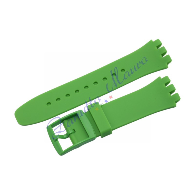 Cinturino in silicone per Swatch ansa mm 20 colore verde