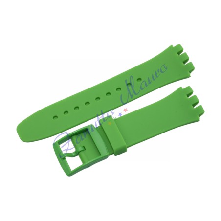 Cinturino in silicone per Swatch ansa mm 20 colore verde